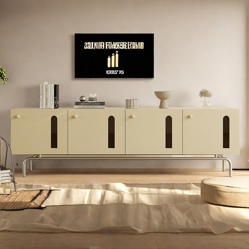 Meuble télé simple de style crème