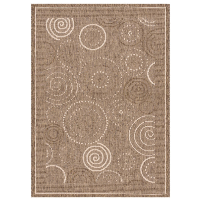 Tapis d'intérieur / extérieur à motif géométrique Herefordshire Performance, Rectangle 4 pi x 5 pi 7 po