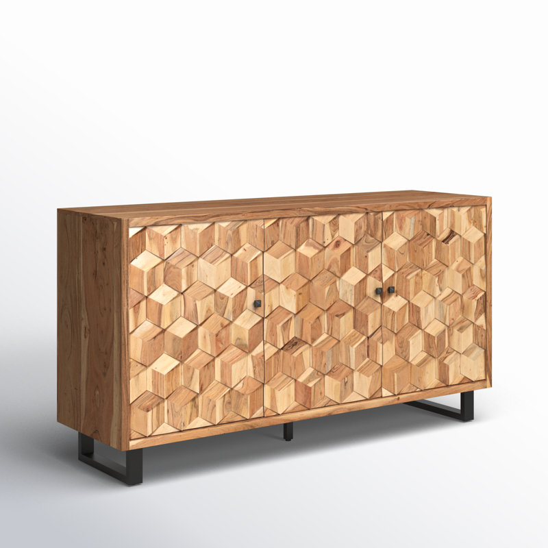 Calob 63'' Solid Wood Sideboard, Natural