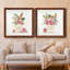 Boho Bouquet I - Ensemble de 2 reproductions d'art sur papier-1188654427-1188654437