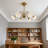 6-Light 29.5" Modern Linear Sputnik Chandelier