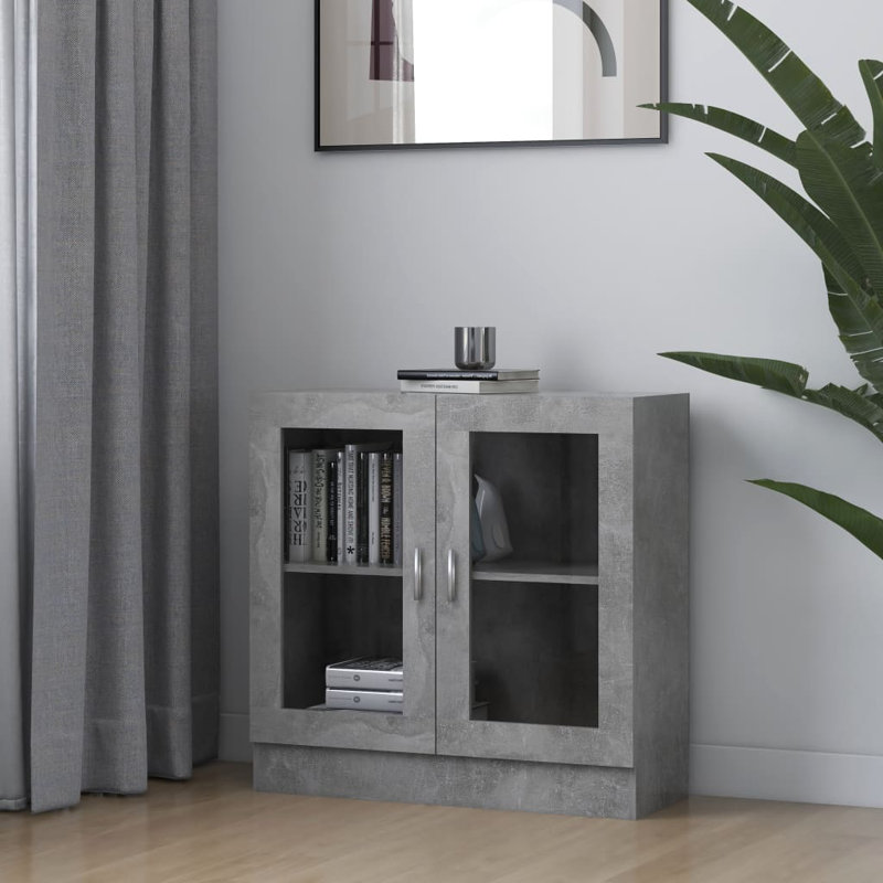 Buffet décoratif 2 portes Aragorn, Gris béton