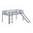 Low Loft Bed With Slide, Ladder, Safety Guardrails-1980673599