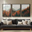 Art mural encadré sur toile, rétro muraux abstraits pour chambre à coucher-205950249-205950248