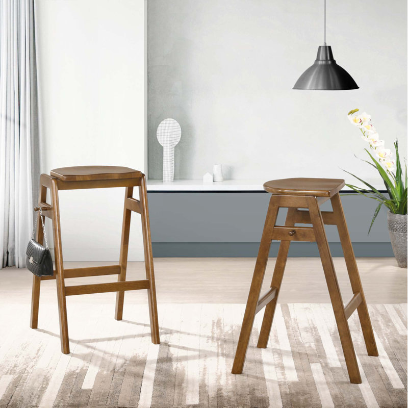 Weidler Counter Stool with Solid Wood Frame