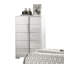 Mobilier de chambre à coucher de style contemporain avec finition UV et commode chromée 1pc