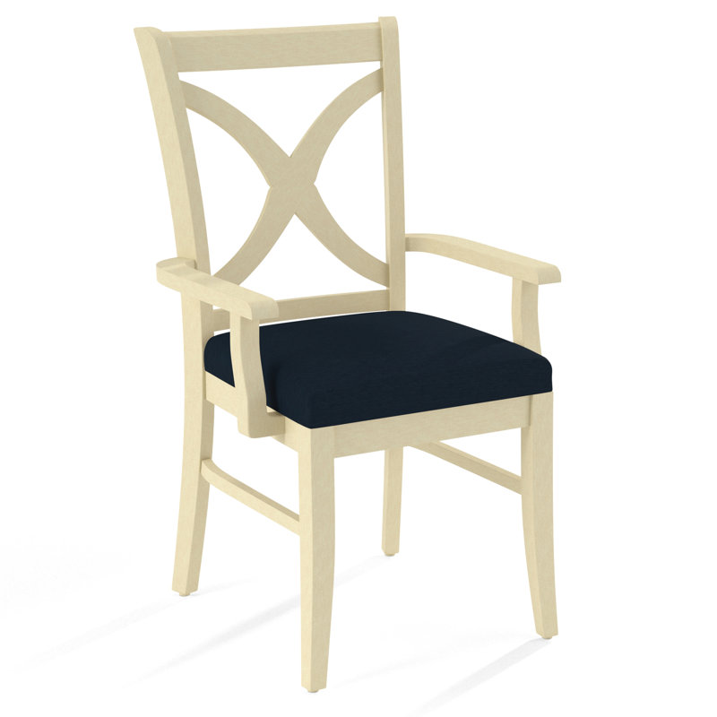 Fauteuil Hues, Finition bisque, Denim Maze; 0425-63