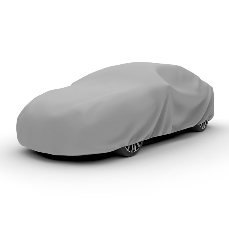 Gray Polypropylene Car Cover for Dust and UV Protection