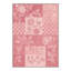 Tapis rose / ivoire en patchwork lavable à la machine avec envers antidérapant-133713304