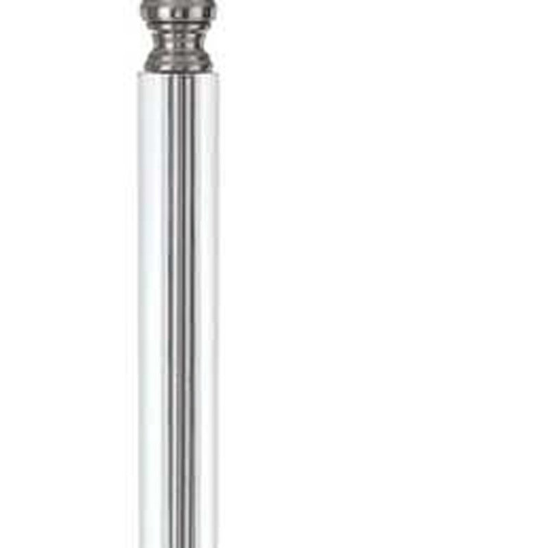 Lampe sur pied 60 "en forme de nickel avec abat-jour carré blanc