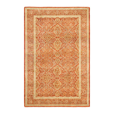 Ulice One-of-a-Kind 4' 0" X 6' 1" 2010s Wool Area Rug in Orange