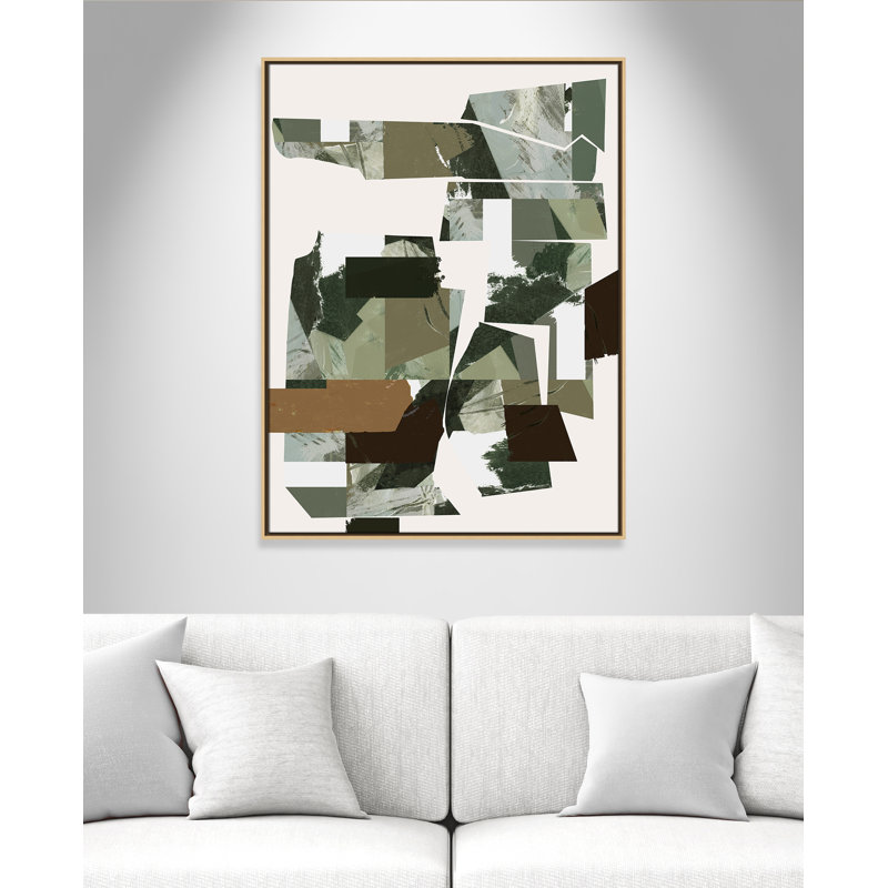 «Green Endeavour I Print» par Cartissi, L 31,5 po x H 41,5 po, Framed Canvas, Natural Floater