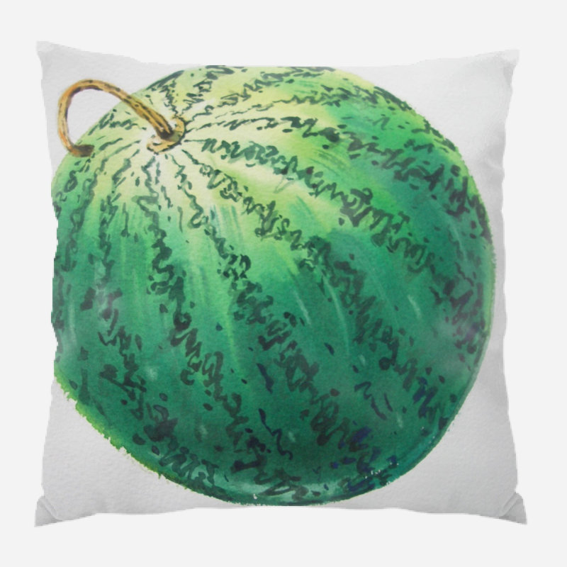 Coussin de pastèque Chenai, Microsuède, Intérieur