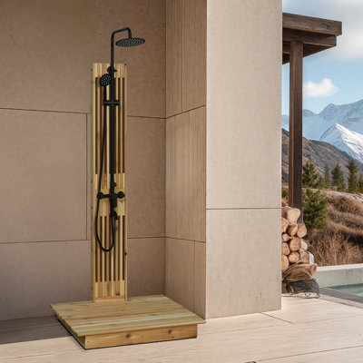 Cascade de douche au sol onyx