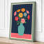 Blooms in Turquoise Modern - Wrapped Canvas-345106300-345106296