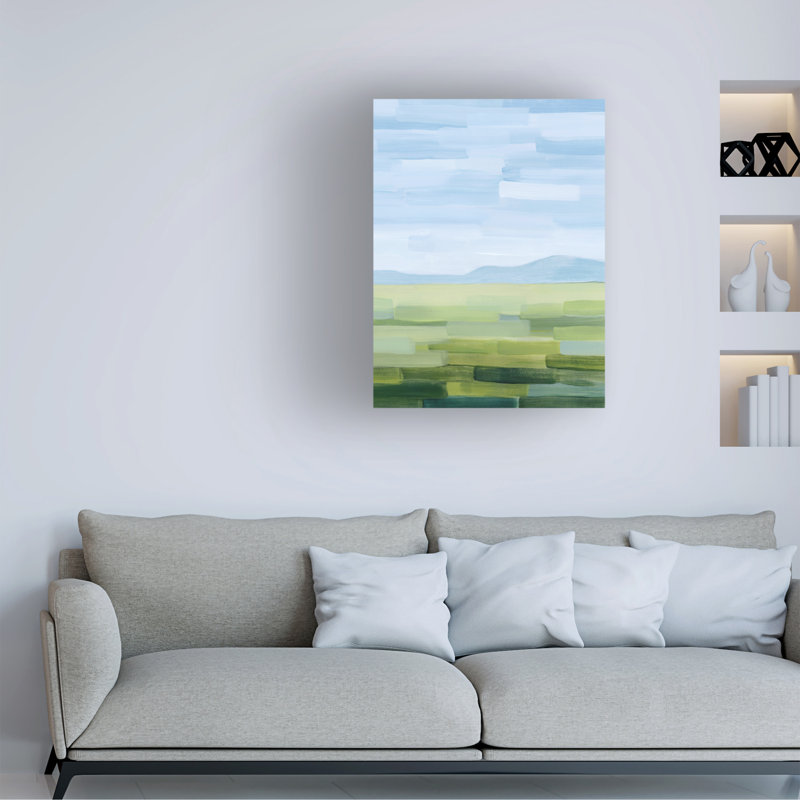 Grace Popp «Green County II», art sur toile, H 19 po x l 14 po
