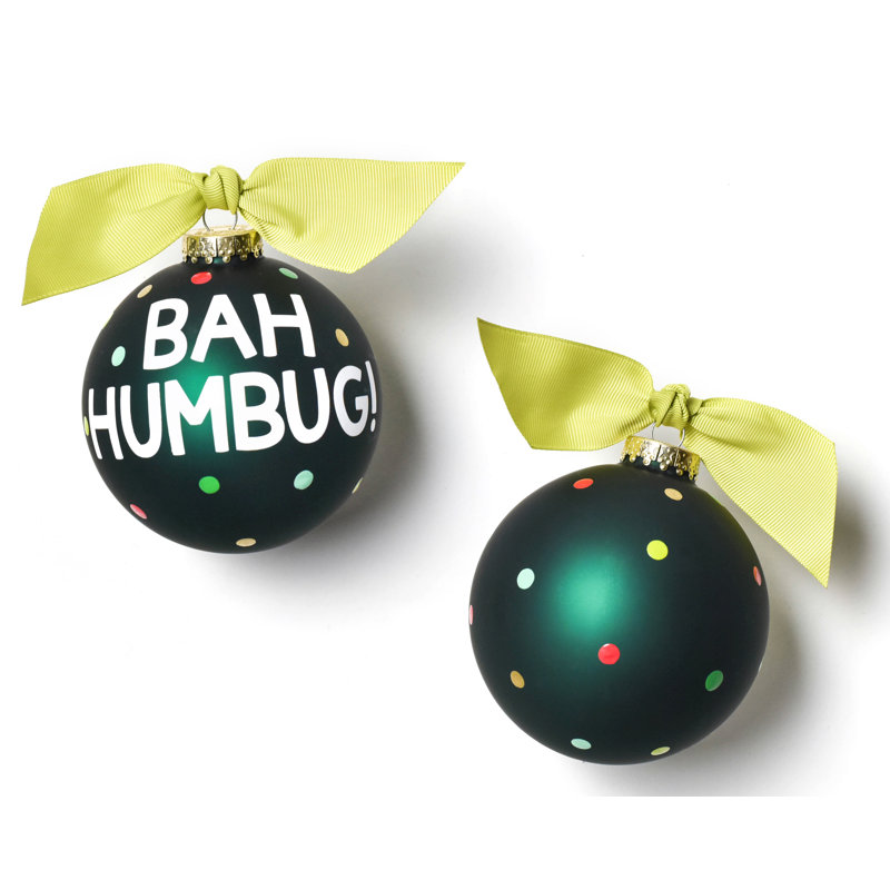 Ornement boule en verre bah humbug