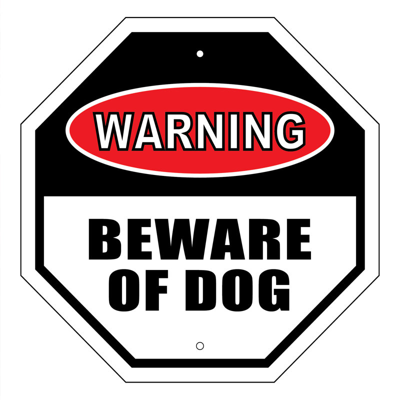 Avertissement - Panneau «Méfiez-vous des chiens»
