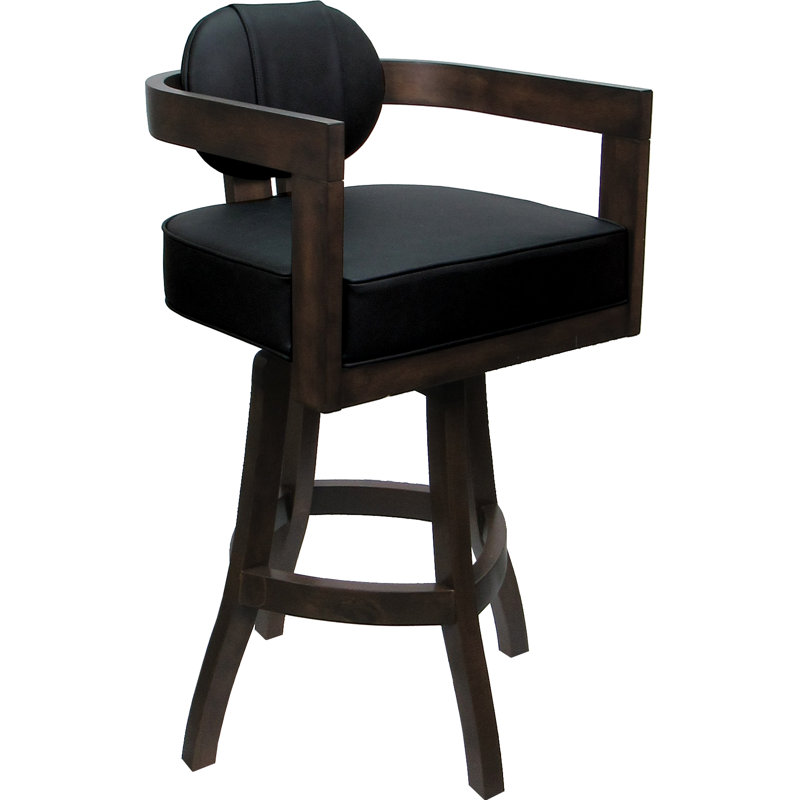 Wetheral - Dark Walnut, Black Vinyl Seat/ Brown Frame