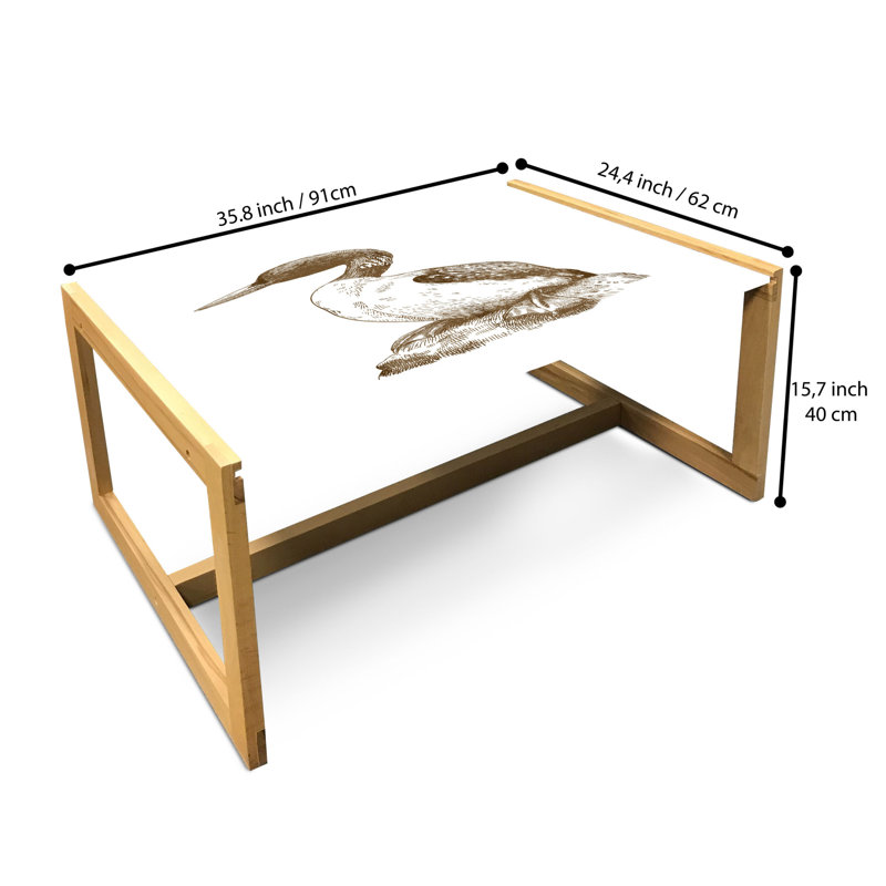 Jahkhi Sled Coffee Table, 40cm H x 91cm W x 62cm D