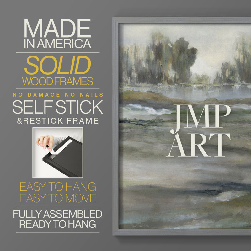Lake Solitude Framed Print - Solid Wood, Gray, 11" H x 9" W