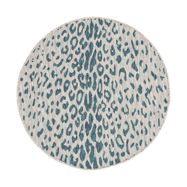 Teal Samburu Indoor/Outdoor Safari Rug