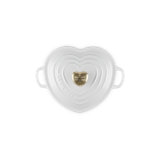 Le Creuset Cast Iron Traditional Heart Dish 1.25 Qt Peche Light Gold Heart Knob