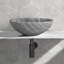 Lavabo vasque de salle de bain en marbre naturel de Carrare gris-123626444