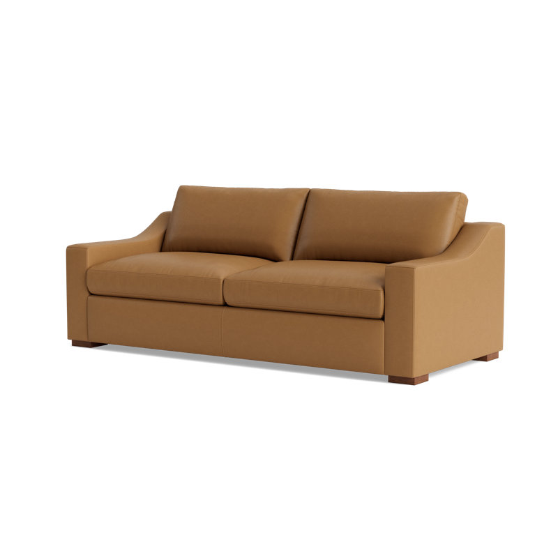 Lucca Sofa (85"), Bison Butterscotch Top Grain Leather