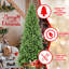 Arbre de Noël élancé de 7,5 pi avec 1396 pointes pe + mixtes, installation à charnières simple et rapide, support stable pour arbres d'entrée minces, appartements à structure rapide
