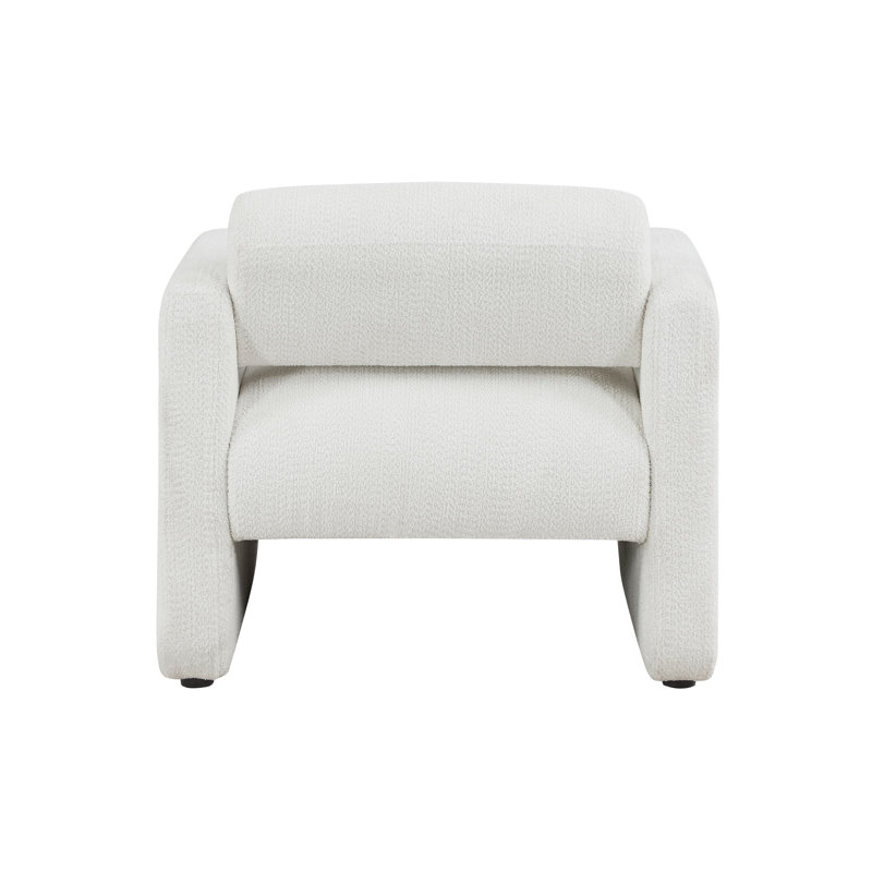 Panane 32'' Wide Armchair, White Boucle