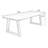 Nut-brown Rectangular Solid Wood Dining Table-841430013