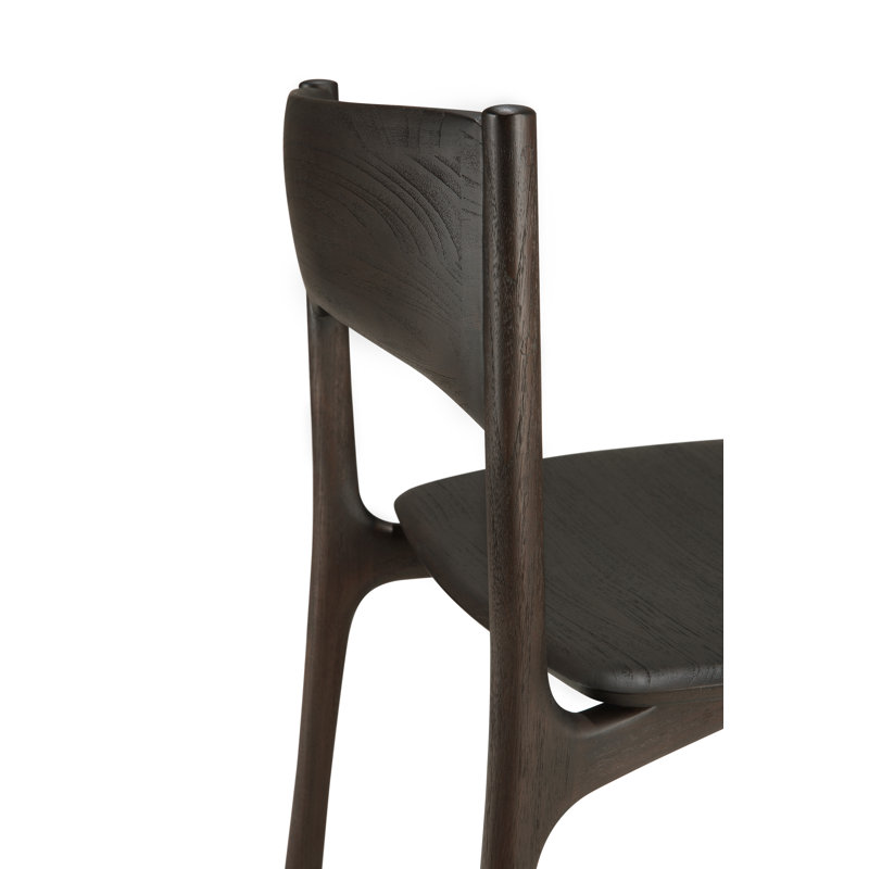 PI dining chair - oak 48/53/79, Dark Brown