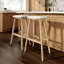Tabouret de bar tapissier Beryl (30 po) - paquet de 2, similicuir blond / sésame-96615133-96615135-96615132