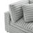 2-Piece Sofa Sectional In Plush Polyester Cord-Like Fabric