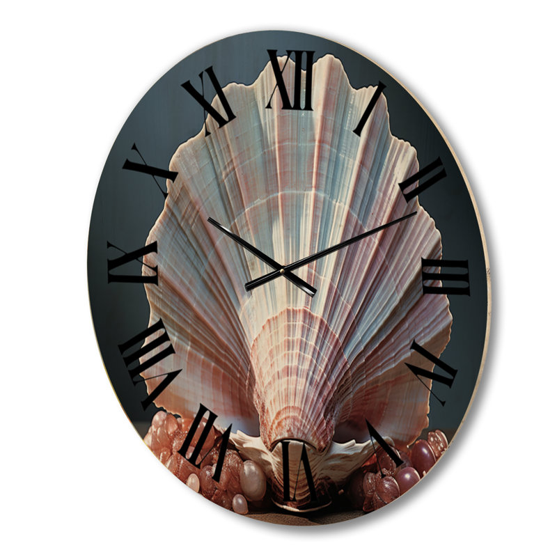Horloge murale en bois massif Ninaire, Grand