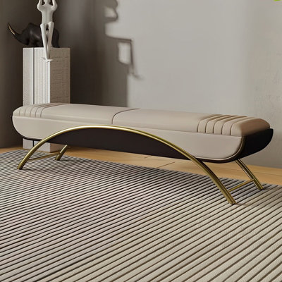 Banc de rangement rembourré avec tabouret italien