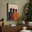 Three Figures in Coats Modern - Wrapped Canvas-1422013664-1422013668