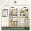 Rangement au-dessus de la toilette réglable en bambou de 31 pouces avec crochets et tablettes latérales, options multiples-1291484899