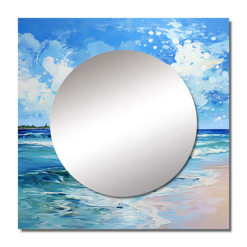 Fulvi - Miroir carré pour plage et océan, 36 po x 36 po