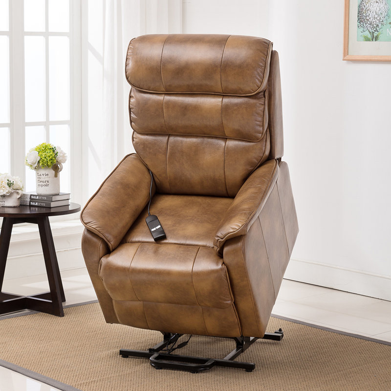 Whitely 82cm Wide Lift Assist Standard Recliner, Dual Motor Lift Assist, Tan