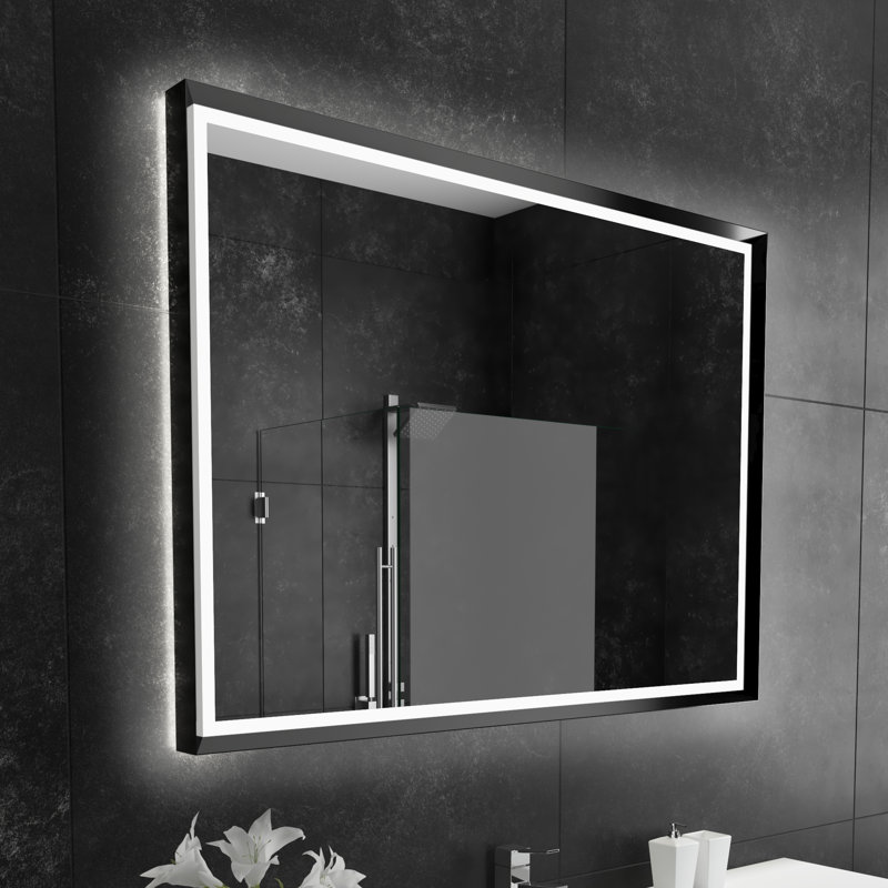 Miroir d'opéra à intensité variable, 3000 K, H 32 po x l 24 po, Noir
