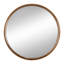 Miroir en bois de pin de 31,5 po pour la salle de bain et le salon, miroir visuel attrayant