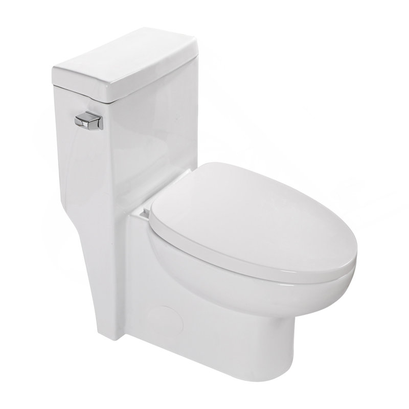 Toilette monobloc en céramique à une chasse avec siège cloisonné