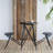 Stowable Side Table and Two Seats