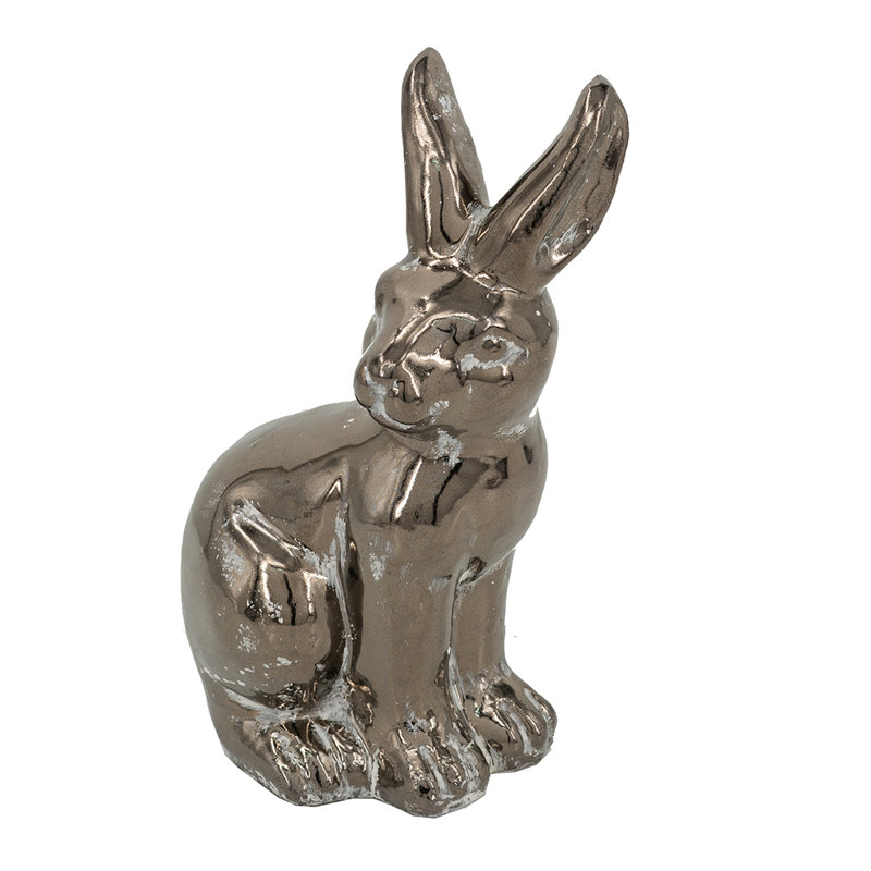 Sitting Bronze Terracotta Rabbit Figurine