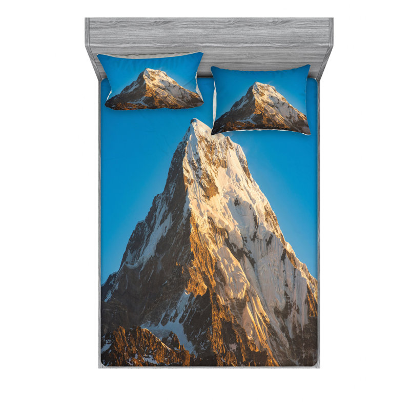 Ensemble de draps panoramique Himalayas au Népal, Taie d'oreiller taille double