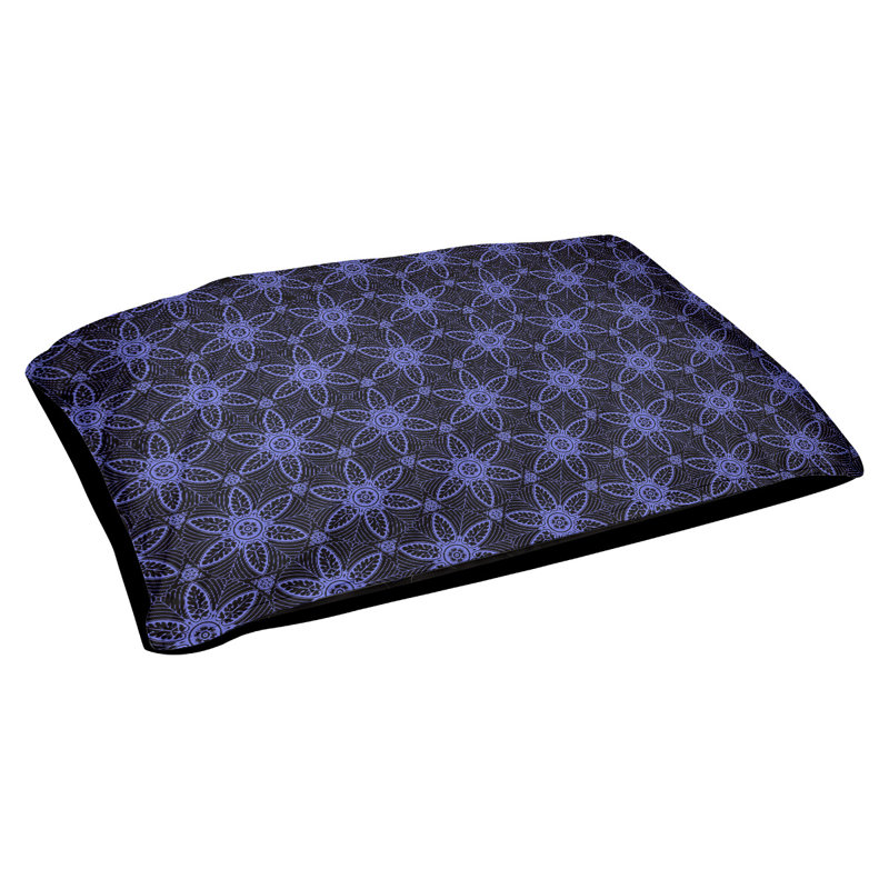 Oreiller Byrge, Noir / Bleu, Moyen (l 29,5 po x P 19,5 po x H 9,5 po)