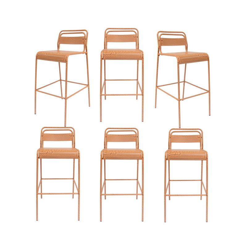 Tabouret d'extérieur Carmella - (sans la table), 6, Orange