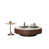 White Marble/Brown